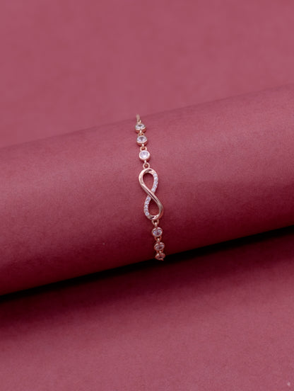 Infinity Bracelet with Swarovski Zircon Accents