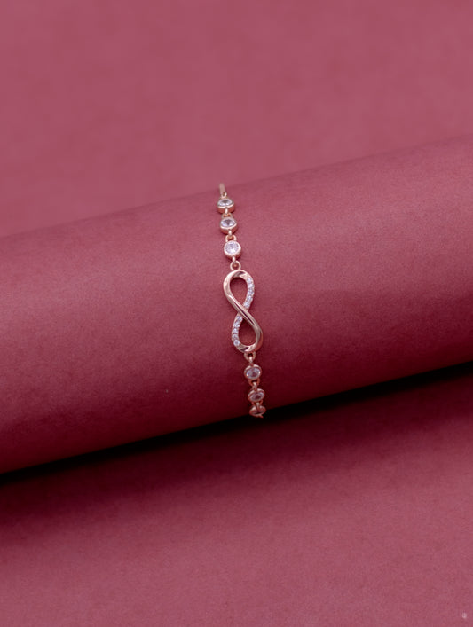 Infinity Bracelet with Swarovski Zircon Accents